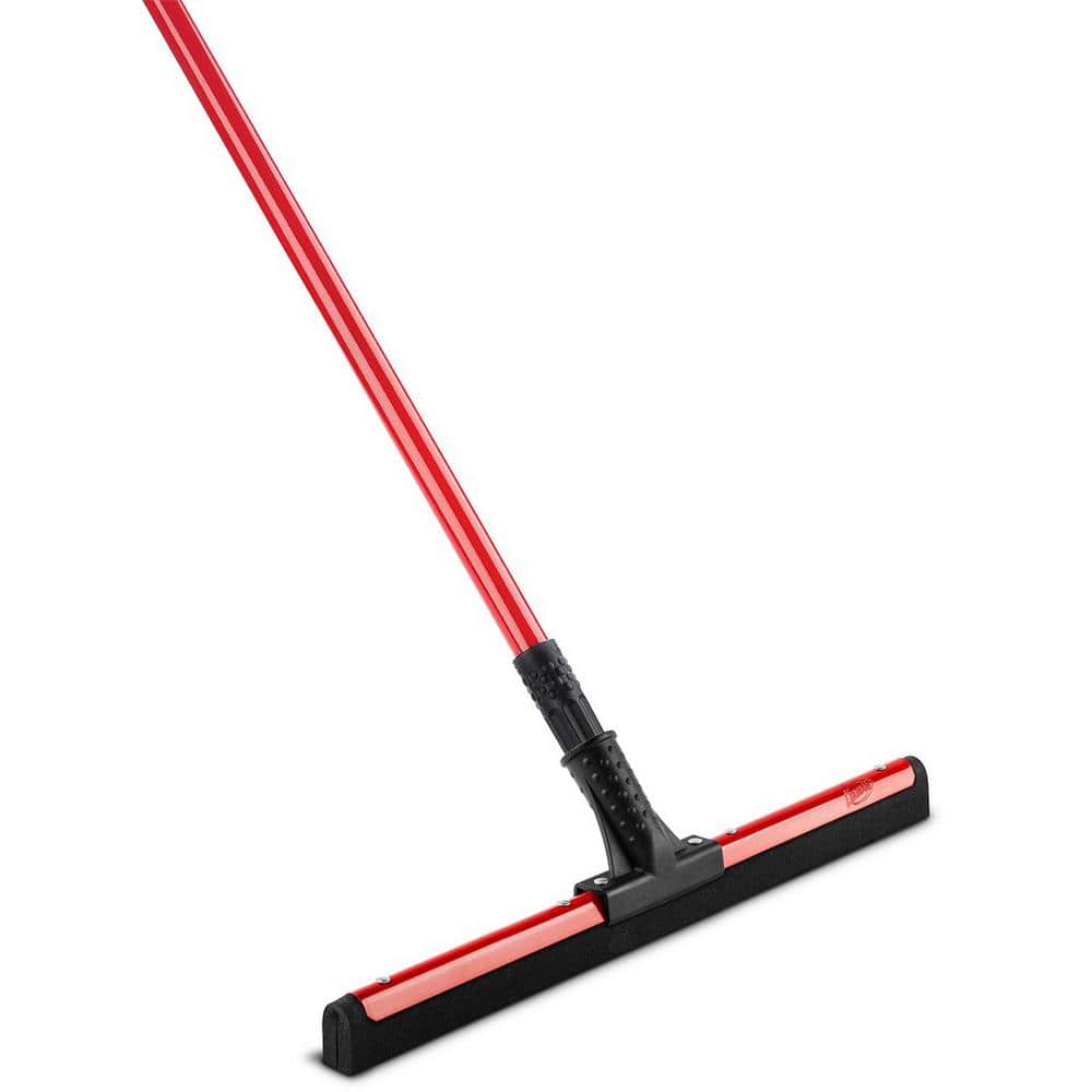 Rubber Broom and Squeegee with 50 in. Metal Handle.