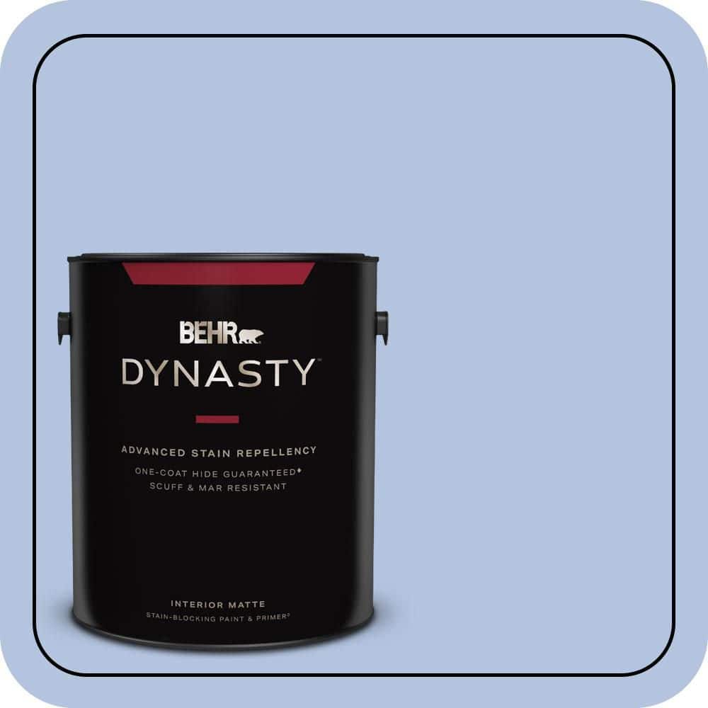 1 gal. #600C-3 Periwinkle Bud Matte Interior Stain-Blocking Paint & Primer