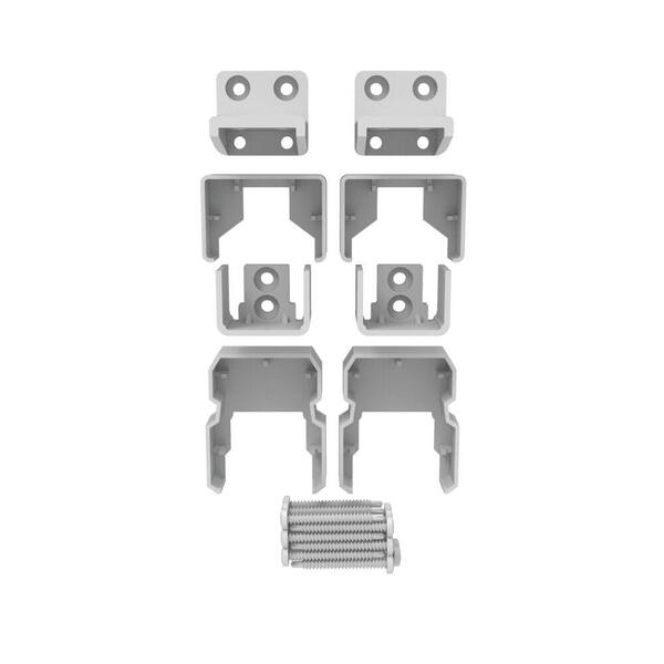 RDI Avalon Aluminum Tristan Bracket Kit Level - White 2 Top and 2 Bottom Brackets