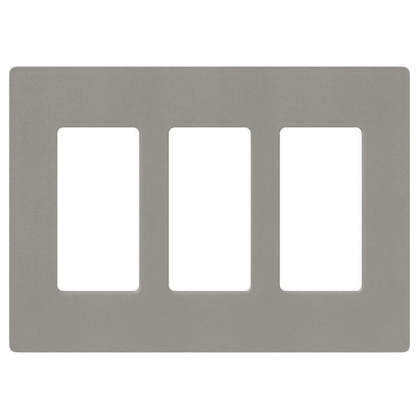 Lutron Claro 3 Gang Wall Plate for Decorator/Rocker Switches, Satin, Cobblestone (SC-3-CS) (1-Pack)