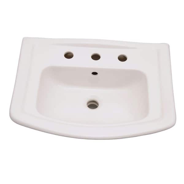 Barclay Products Washington 6 in. Pedestal Sink Basin Only in White
