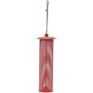 Magnet Mesh Tube Feeder Color Pop Collection for Finches in Red and Coral