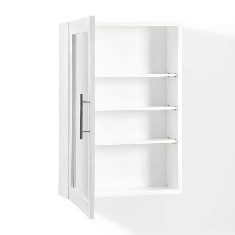Savannah White Flush Mount Mirrored Bathroom Wall Cabinet