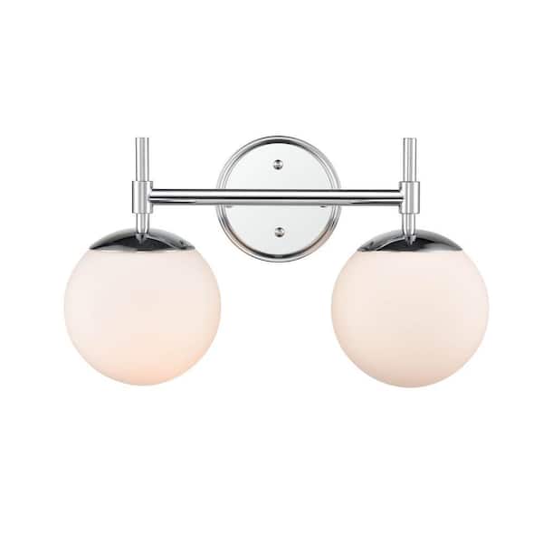 15.5 in. 2-Light Chrome Vanity Light