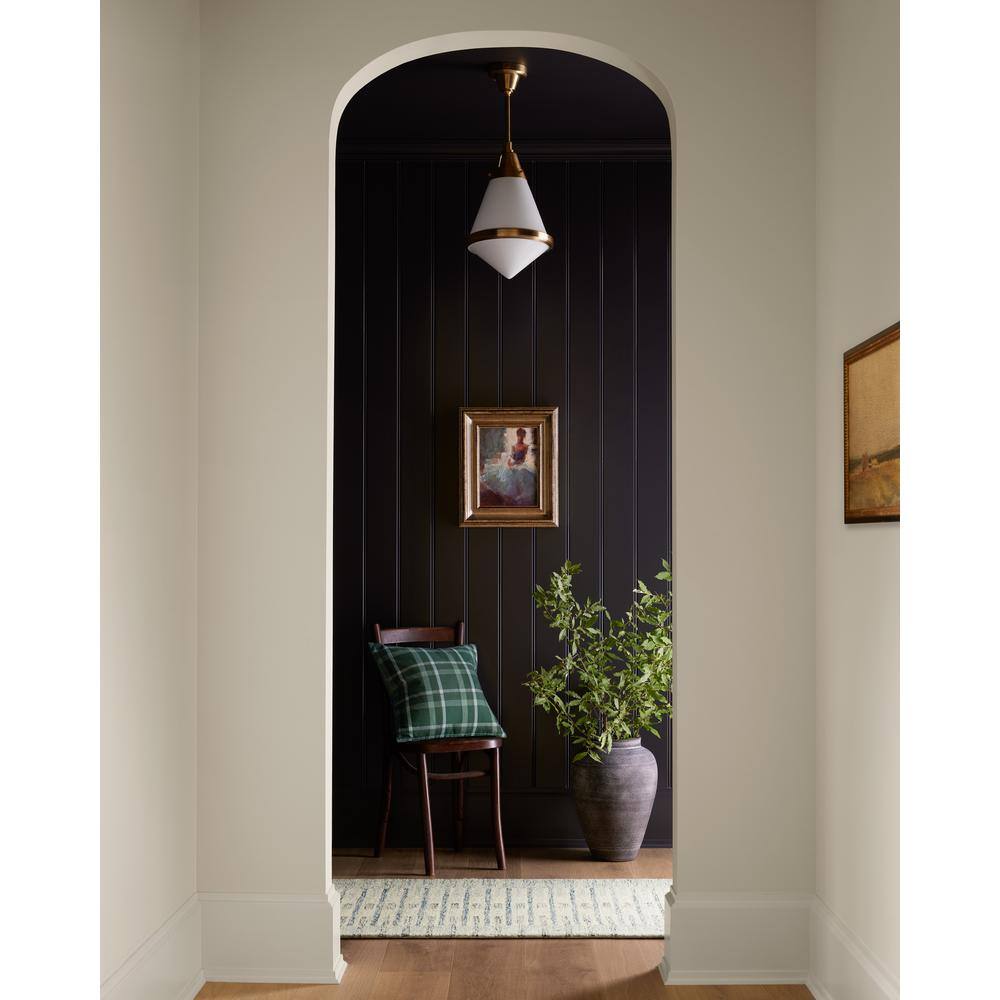 Ivory Stripe Hand-Tufted Wool Area Rug 5' x 7'