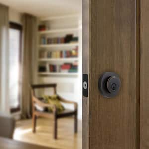Contemporary Round Aged Bronze Double Cylinder Deadbolt