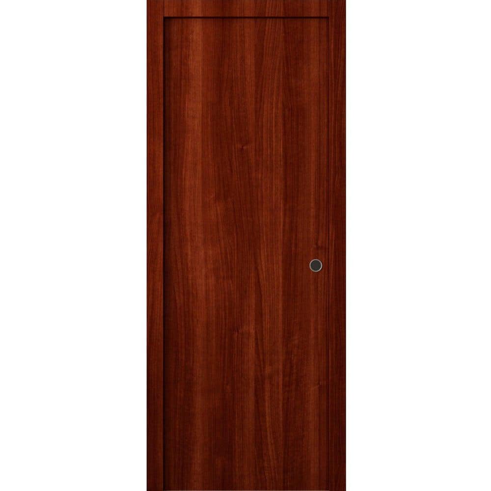 Assembly Required 3011 18 in. x 84 in. Reversible Walnut Franko Color Solid Core Wood Sliding Door Kit w/Separate Jamb price history on PriceWatchPro