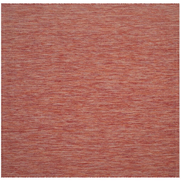 SAFAVIEH Courtyard Red 5 ft. x 5 ft. Indoor/Outdoor Patio  Square Area Rug