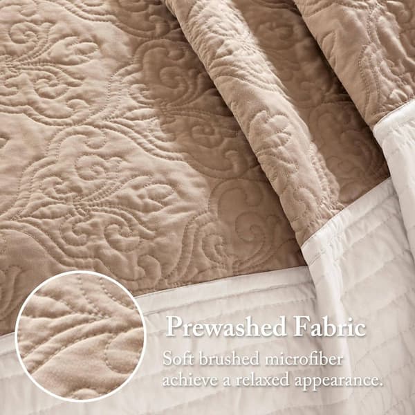 Danville 7-Piece Beige King/California King Reversible Coverlet Set