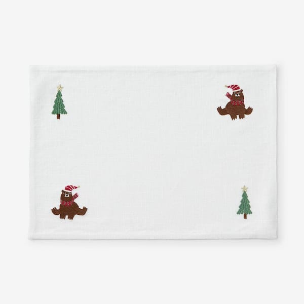 Company Cotton Embroidered Novelty 20 in. W x 14 in. H Brown Cotton Placemat Set of 4