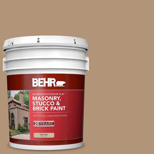 BEHR 5 gal. #290F-4 Cliff Rock Flat Interior/Exterior Masonry, Stucco and Brick Paint