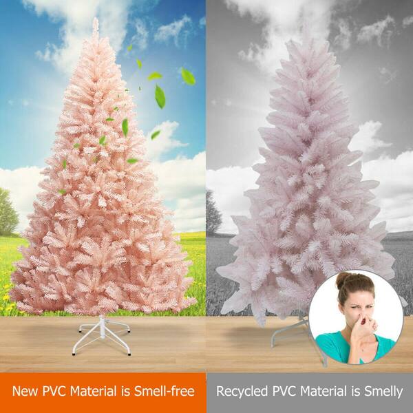 Pink 4 5 6 7 Feet Tall Christmas Tree Stand Holiday Season Indoor Outdoor Trees