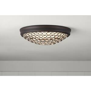 Crystal 13 in. Oil Rubbed Bronze LED Flush Mount