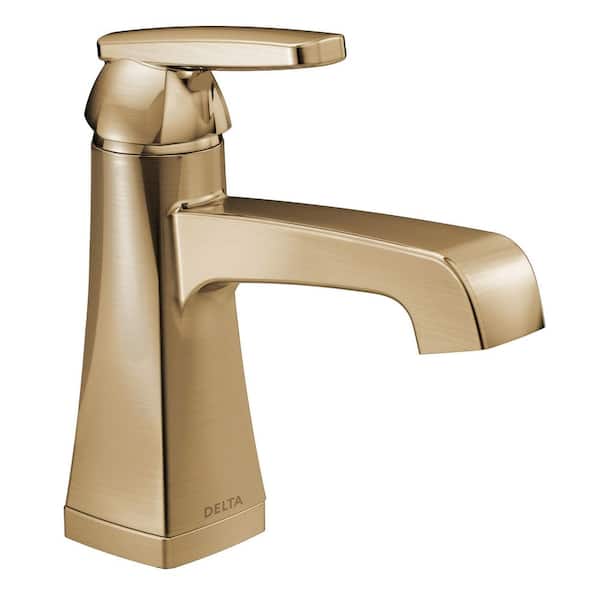Ashlyn Gold Single Handle Single Hole High Arc Bathroom Faucet in Champagne Bronze
