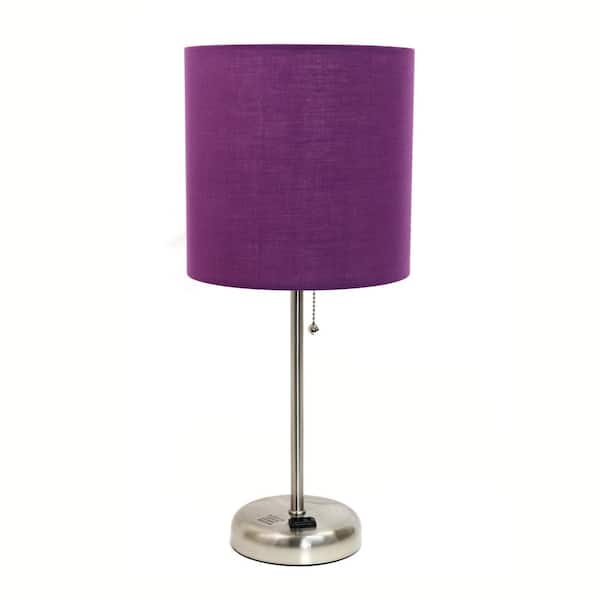 Small purple table lamp clearance