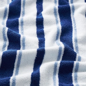 Company Kids Stripe Yarn-Dyed Blue Striped Cotton Wash Cloth