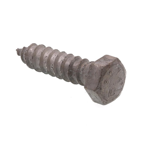 Prime-Line 1/2 in. x 2 in. A307 Grade A Hot Dip Galvanized Steel Hex Lag Screws (25-Pack)