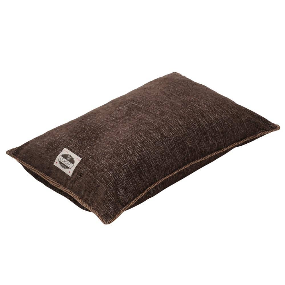 Happy Tails Large Chenille Pet Bed Chocolate 30 in. x 40 in. 37002 The Home Depot