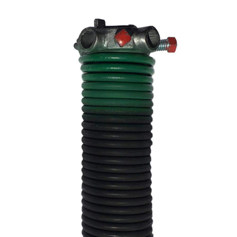 DURA-LIFT 0.243 in. Wire x 2 in. D x 33 in. L Torsion Spring in Green Left Wound for Sectional Garage Doors