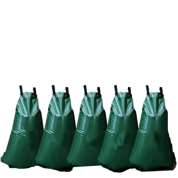 5 Pack 20 Gal. Reusable Heavy Duty PVC Tree Watering Bag for Trees