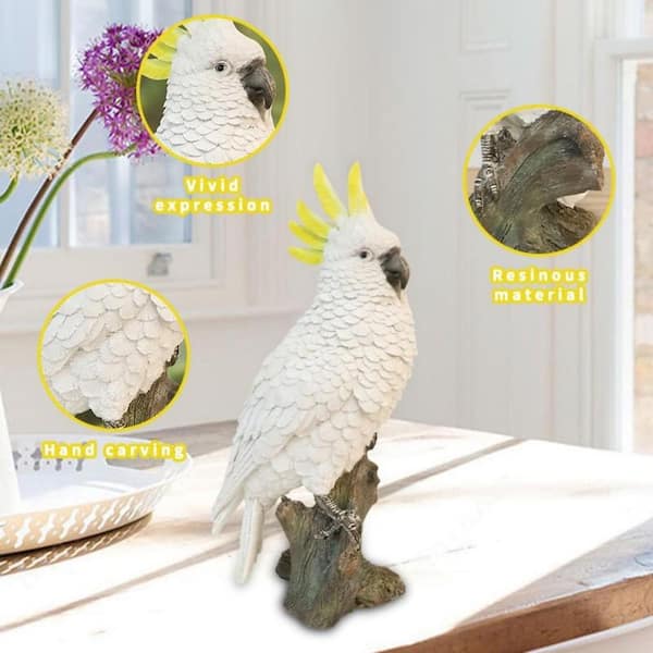 Decorative Parrot Garden Statue, Garden Decor Sculptures Statues