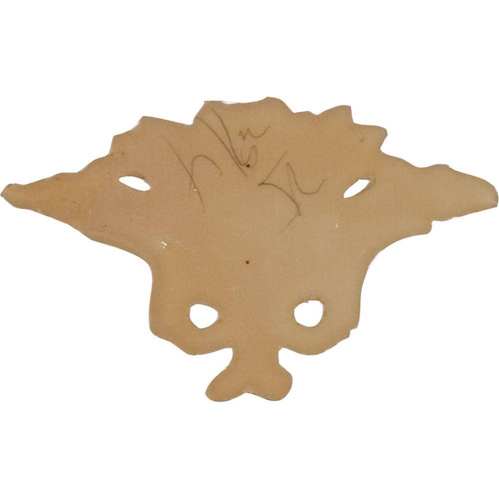 Gray Polyurethane Floral Center Onlay