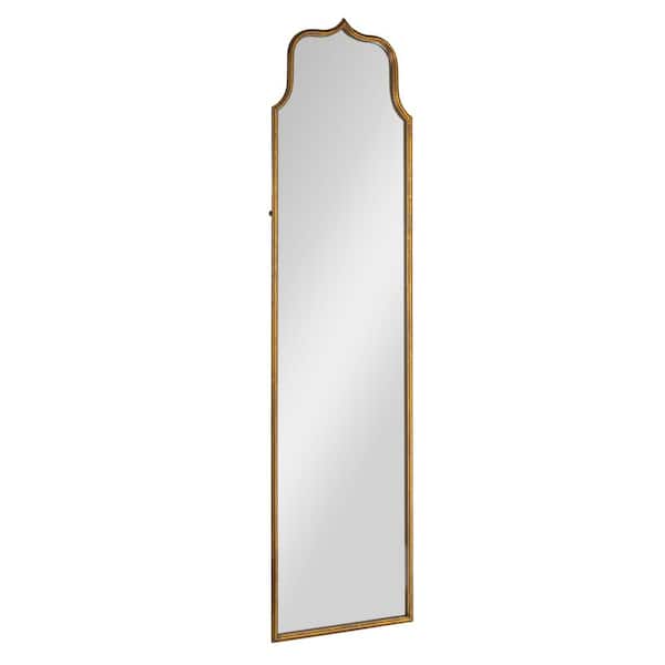 Storied Home 17.75 in. in. W x 70.12 in. H Metal Framed Antique Goldleaf Finish Floor Decorative Mirror