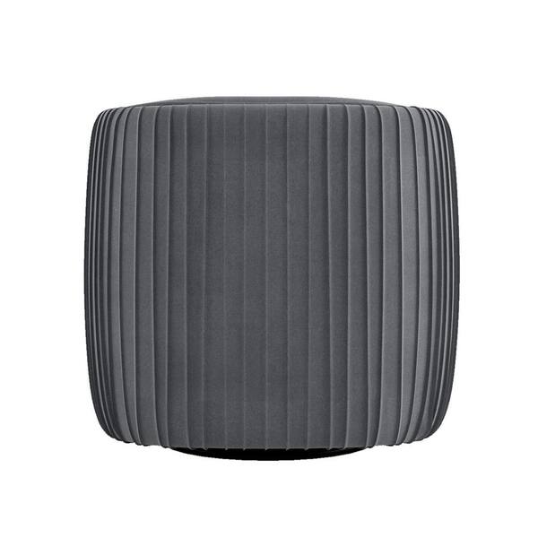 pleated velvet swivel chair