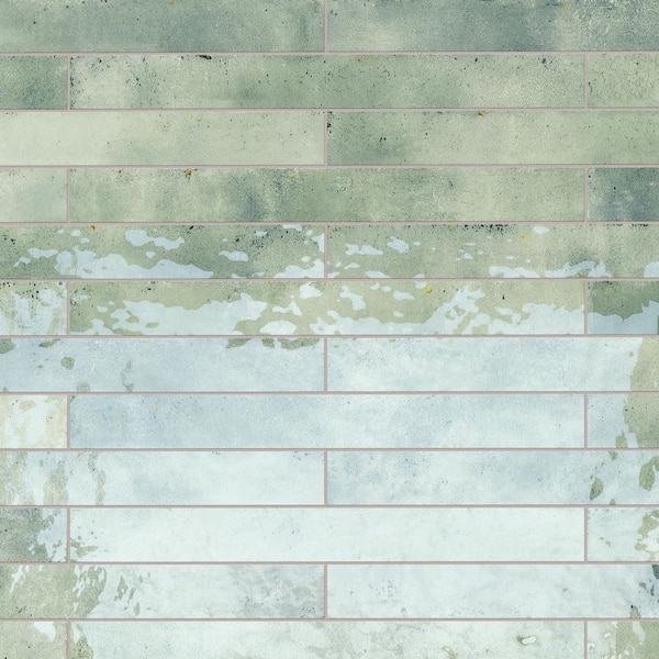 Scottsdale Aquamarine 2 in. x 18 in. Porcelain Floor and Wall Tile (7.42 sq. ft. /Case)