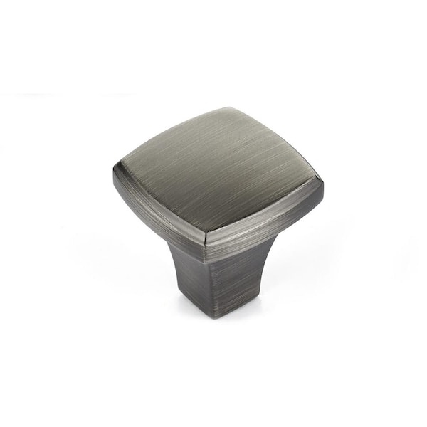 Prévost Collection 1-1/4 in. (32 mm) Traditional Antique Nickel Square Cabinet Knob