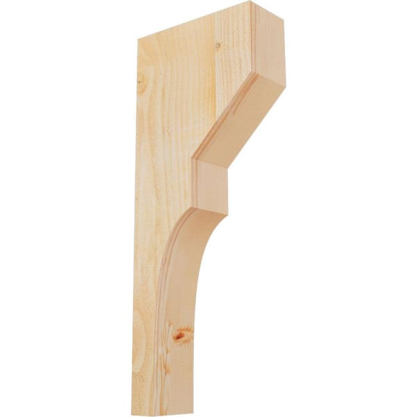 Ekena Millwork 4 in. x 10 in. x 26 in. Douglas Fir Monterey Rough Sawn Corbel