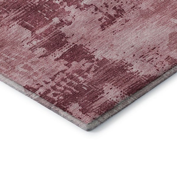 Mayfield Premium Machine Washable Abstract AMF1062 Blush 10 ft. x 14 ft. Area Rug