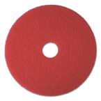 Buffing Floor Pads, 18 in. Dia, Red, (5-Carton)