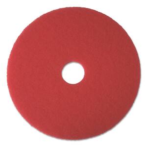 Buffing Floor Pads, 20 in. Dia, Red, (5-Carton)