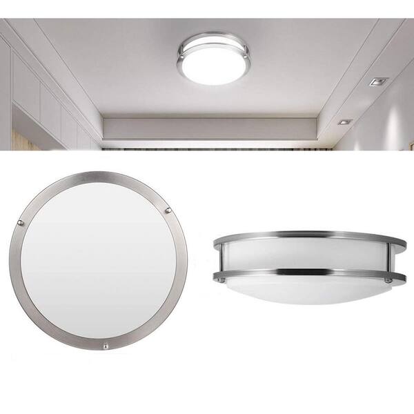 Reception Bule Rund ned MingBright 12 in. 1-Ceiling Light Double Ring 20-Watt Dimmable Selectable  LED Flush Mount CRI80 1400 Lumens CCT 4000K (10-Piece) DR12840-10PS - The  Home Depot