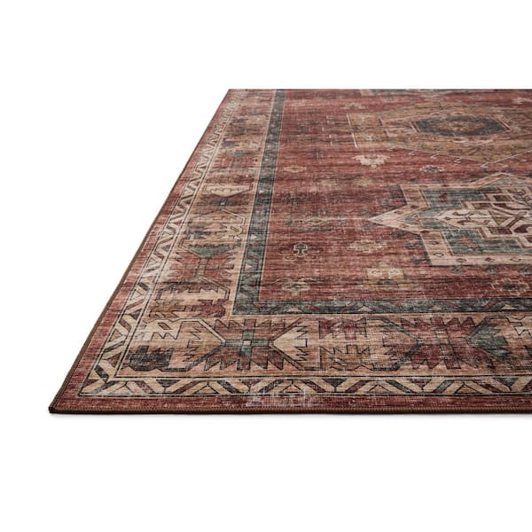 Anniston Spice/Multi 9 ft. x 12 ft. Machine Washable Area Rug