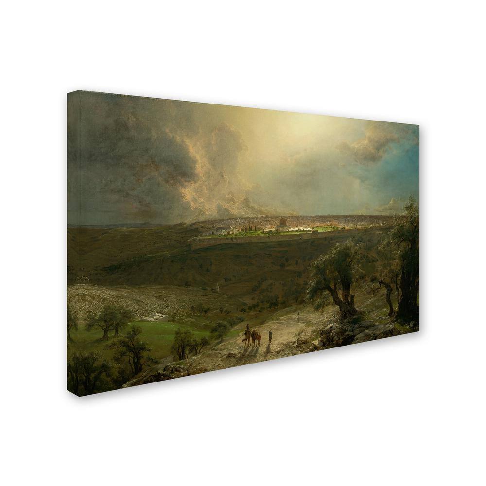 Jerusalem From The Mount Of Olives Landscape Canvas Art with Floater Frame