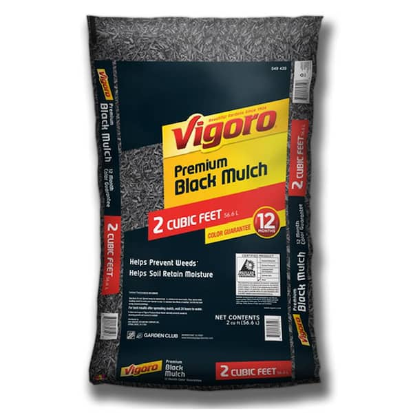 Vigoro 2 cu. ft. Black Colored Mulch VGBLACK2 - The Home Depot