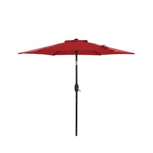 7.5 ft. Polyester Market Patio Umbrella in Red