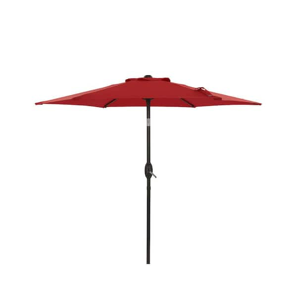 7.5 ft. Polyester Market Patio Umbrella in Red XZ325-PPUR - The Home Depot