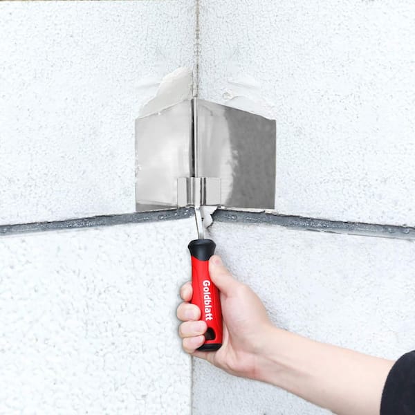 5 in. x 3.9 in. Outside Drywall Corner Trowel and 3.5 in. x 2.4 in. Inside Corner Trowel with Soft Grip Handle