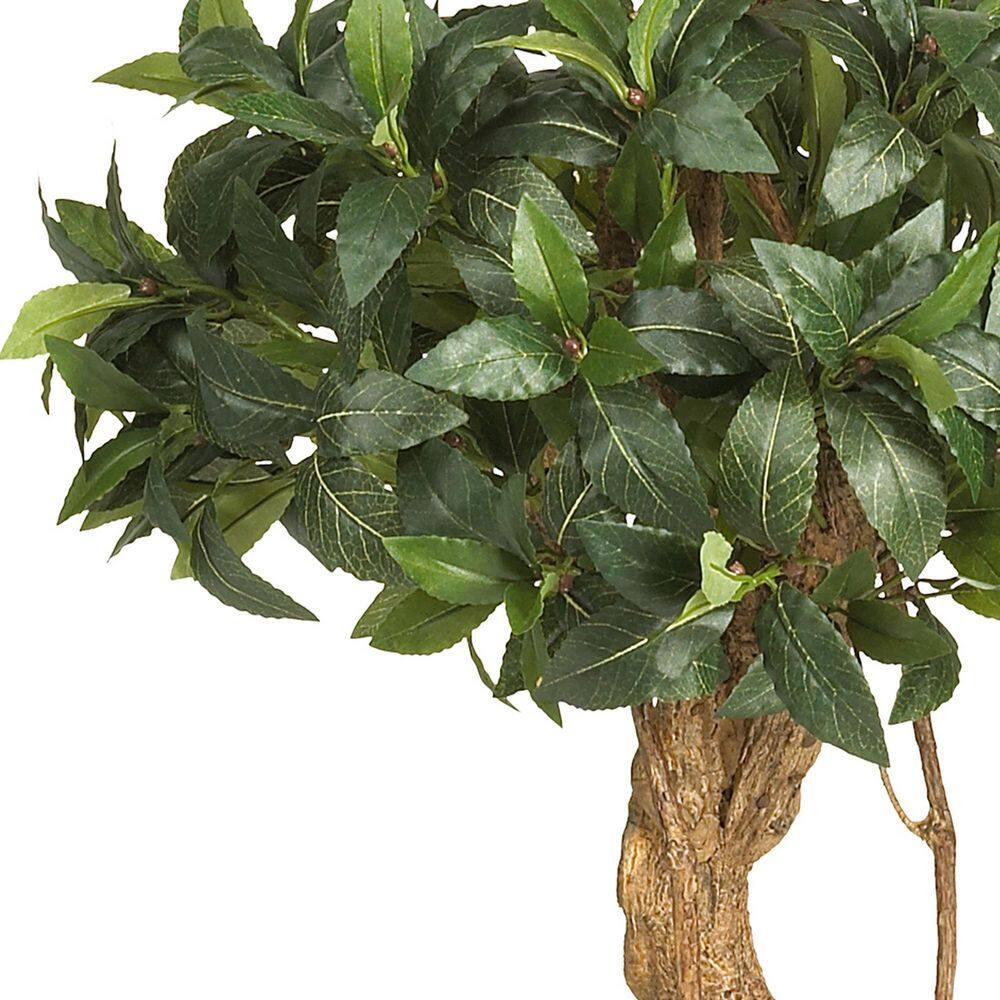 Elegant 4' Sweet Bay Double Ball Silk Topiary in Rustic Pot