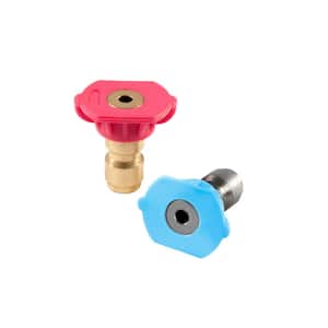 Universal Second Story Pressure Washer Nozzle Kit - Soap Nozzle + Jet Nozzle - Quick-Connect