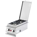 Deluxe Stainless Steel Built-In Dual Fuel Gas Double Side Burner