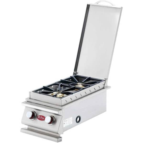 Cal Flame Deluxe Stainless Steel Built-In Dual Fuel Gas Double Side Burner