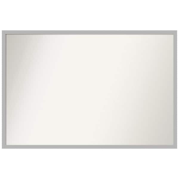 Amanti Art Hera Chrome 37 in. W x 25 in. H Non-Beveled Bathroom Wall Mirror in Silver