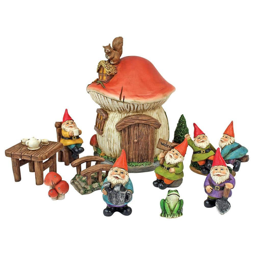 Miniature Gnome Garden with Faux Log and Accessories