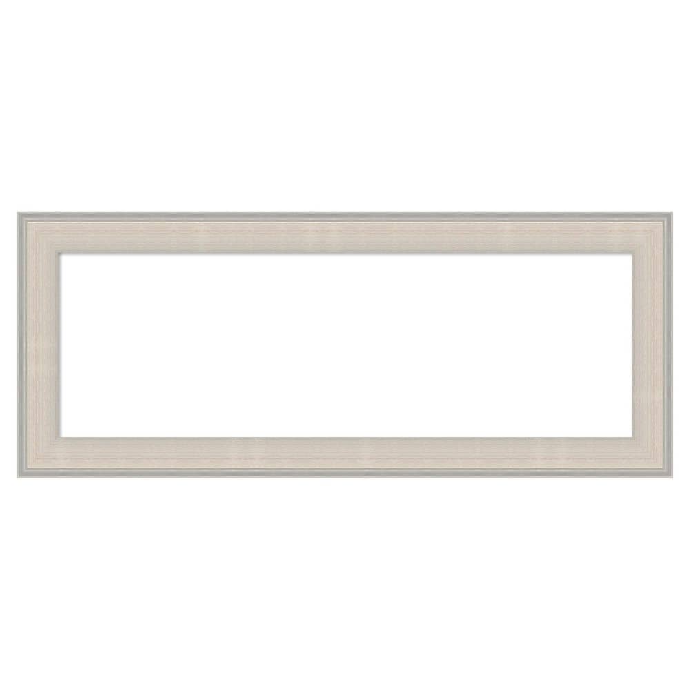 Cottage White Silver 40 in. x 16 in. Wood Framed Dry Erase Magnetic Memo Board