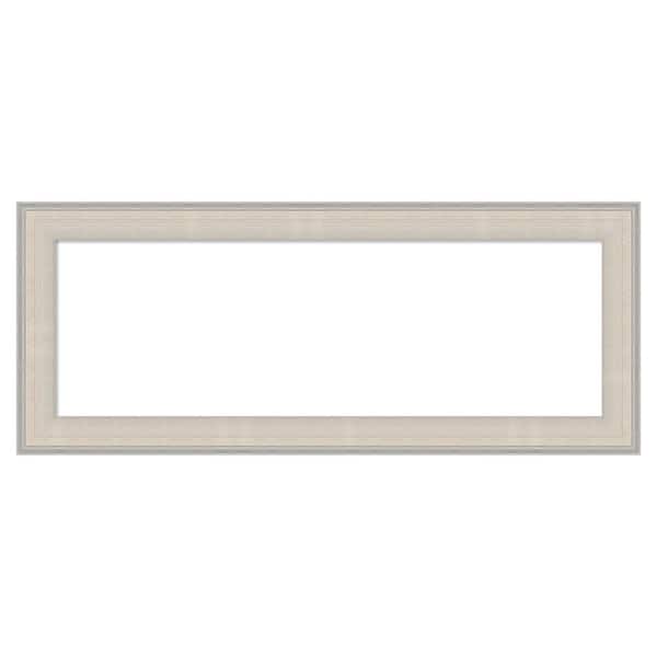 Amanti Art Cottage White Silver 40 in. x 16 in. Wood Framed Dry Erase Magnetic Memo Board