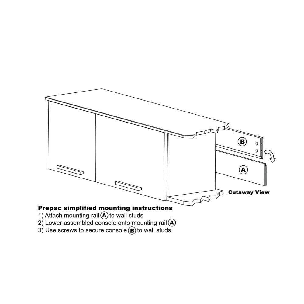 47.25'' W x 13'' H Black Standard Wall Cabinet Ready-to-Assemble